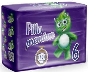 Pillo Premium ბავშვის საფენი 6 ზომა 40ც