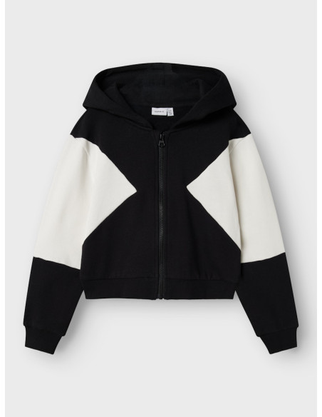 ბავშვის ჯემპრი/ჟაკეტი NAME IT - NKFNOLAYLA LS SHORT NREG SWE CARD WH BRU