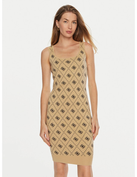 კაბა GUESS - SARAH 4G SL DRESS SWTR