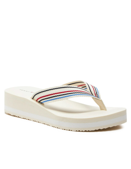 ქალის ჩუსტი Tommy Hilfiger - WEDGE STRIPES BEACH SANDAL