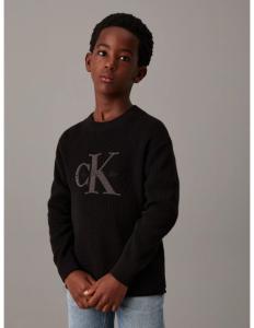 ბავშვის ჯემპრი/ჟაკეტი CALVIN KLEIN - TOWELLING CK STITCH SWEATER