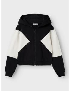 ბავშვის ჯემპრი/ჟაკეტი NAME IT - NKFNOLAYLA LS SHORT NREG SWE CARD WH BRU