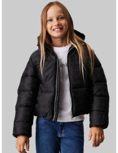 ბავშვის ქურთუკი CALVIN KLEIN - LOGO AOP PUFFER JACKET