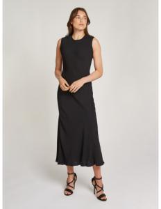 კაბა CALVIN KLEIN - FLUID CREPE FIT & FLARE DRESS