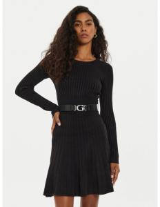 კაბა GUESS - LS RIB PLEATED PAIGE SWTR DRS