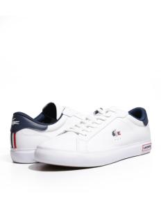 კედები Lacoste - POWERCOURT TRI22 1 SMA WHT/NVY/RED