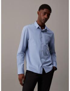 პერანგი CALVIN KLEIN - POPLIN STRETCH SLIM SHIRT