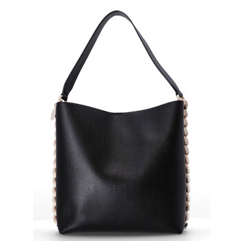 Black ChainLink Trim Tote Bag