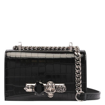 Black Mini Jewelled Satchel Bag