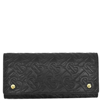 Black Monogram Leather Continental Wallet