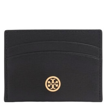 Black Saffiano Leather Robinson Card Case