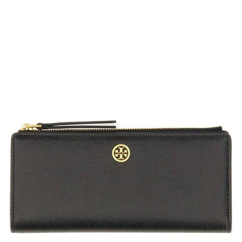 Black Saffiano Leather Robinson Zip Wallet