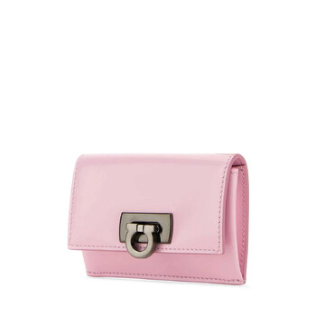 Card Case With Gancini Clasp