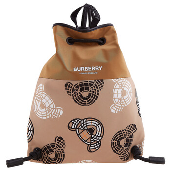 Kids LogoPrint Drawstring Backpack