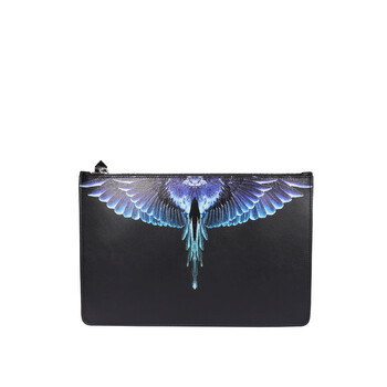 Marcel Burlon Wings Print Clutch