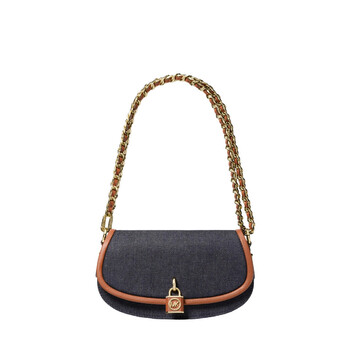 Mila Denim ChainLink Strap Crossbody Bag