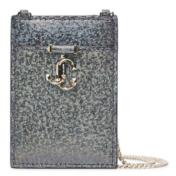 Platinum SilverLight Gold Glitter ChainStrap Cardholder