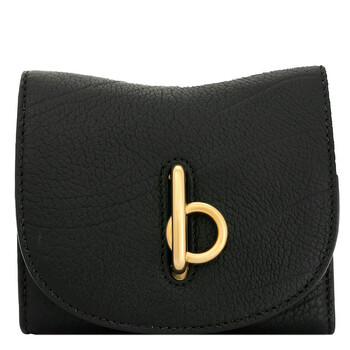 Rocking Horse Leather Compact Wallet In Black