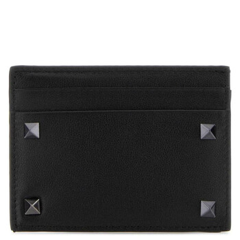 Rockstud Leather Card Case