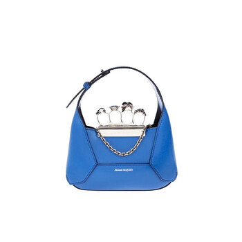 The Jewelled Leather Mini Bag  Galactic Blue