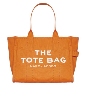 The Large Tote Bag In Canvas  Tangerine