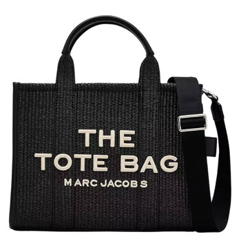 The Medium Woven Tote Bag In Black