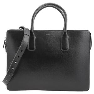 Banque Black Leather Business Bag