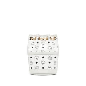 Baren Chain Backpack In Visetos  White