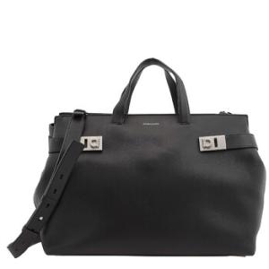 Black Calfskin Hybrid Tote Bag