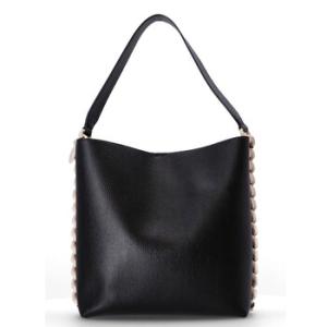 Black ChainLink Trim Tote Bag