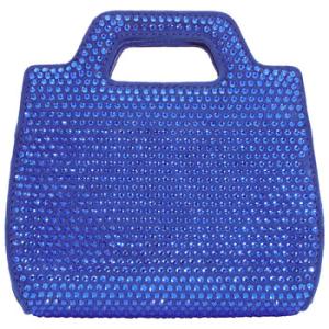 Blue Crystal Studded Wanda Mini Bag