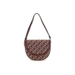 Burgundy Frayme Medium SWave Flap Shoulder Bag