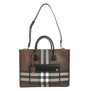 Dark Birch Brown Check Medium Freya Tote Bag