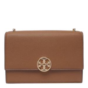 Forest Brown Pebbled Leather Miller Shoulder Bag