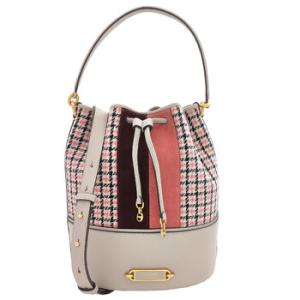 Gramercy Racing Stripe Plaid Twill Medium Bucket Bag