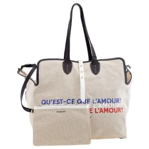 Logo Print Large Soft Belt Tote