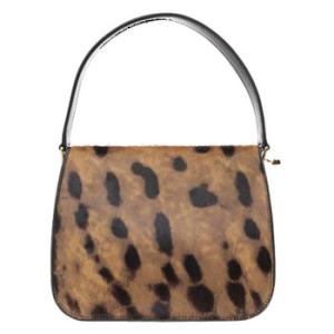 Small Leopard Print Framed Handbag