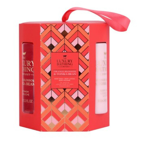 გრეის კოული - სასაჩუქრე ნაკრები Glamorous Glow Orange Blossom შხაპის გელი/ტანის ლოსიონი/აბაზანის ბომბა