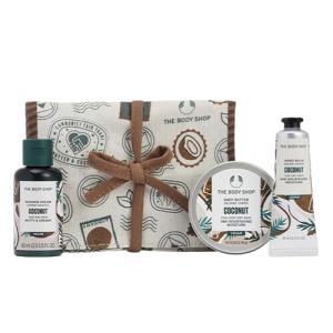 ბოდი შოპი - სასაჩუქრე ნაკრები XM22 G2 ჩანთა ქოქოსი შხაპის გელი 60მლ. ტანის კარაქი 50მლ. ხელის ბალზამი 30მლ