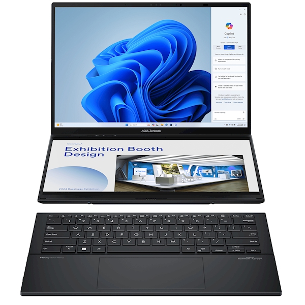 Asus Zenbook 14 Duo OLED UX8406MA-QL056W Intel Core Ultra 7 Processor 155H 16 GB 1 TB 14.0" Laptop Inkwell Gray