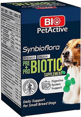 BioPetActive, Synbioflora, აბები პატარა ჯიშის ძაღლებისთვის, 60 ტაბლეტი, 30გრ