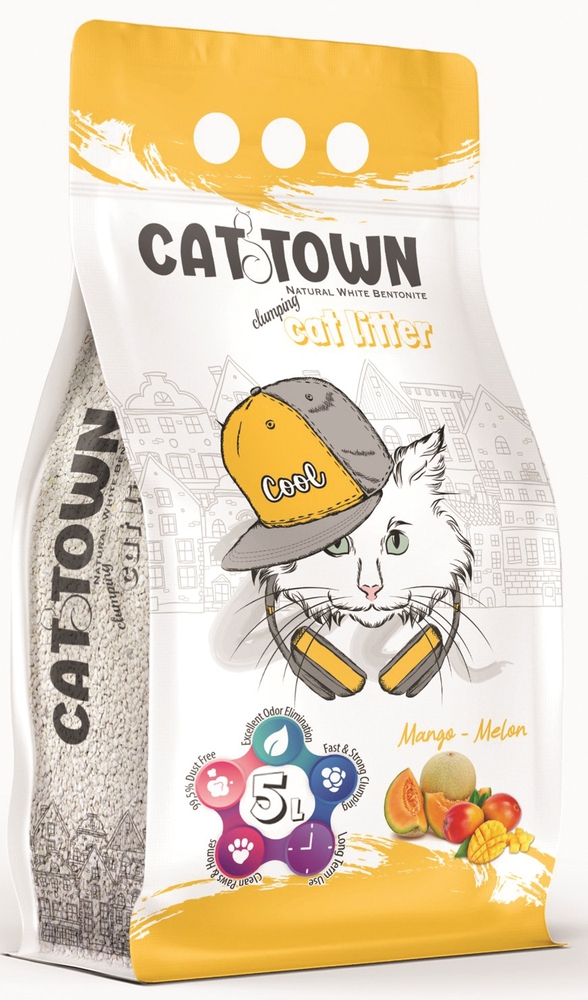 Cat Town, კატის ქვიშა მანგოს არომატით, 5 ლ