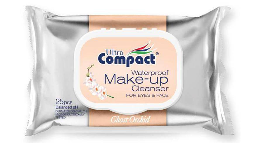 Compact, მაკიაჟის მოსაშორებელი სველი ქაღალდი, ორქიდეა, 25 ც.