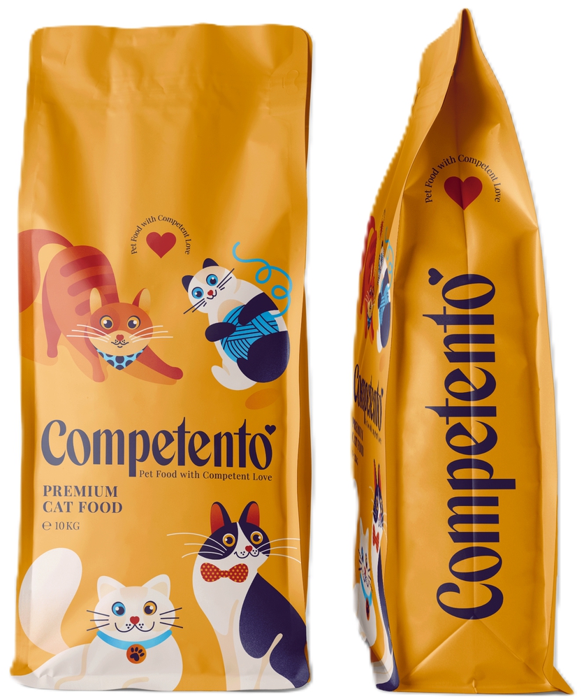 Competento, მშრალი საკვები ზრდასრული კატებისთვის, ქათმის ხორცით, 10 კგ