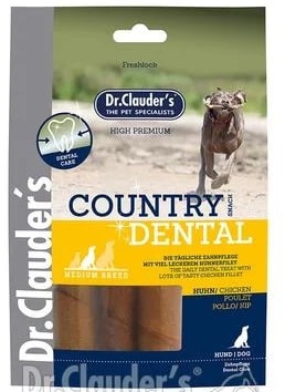 Dr. Clauder's, dental, ზრდასრული ძაღლის სასუსნაო ქათმის ხორცით, 120 გრ