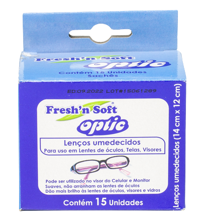 Fresh'n Soft, მინის საწმენდი სველი ქაღალდი, 15 ც.