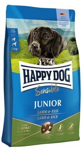 Happy dog, ძაღლის მშრალი საკვები, ბატკნითა და ბრინჯით, 10 კგ