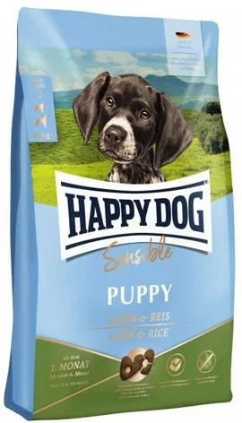 Happy dog, ლეკვის მშრალი საკვები, ბატკნითა და ბრინჯით, 10 კგ