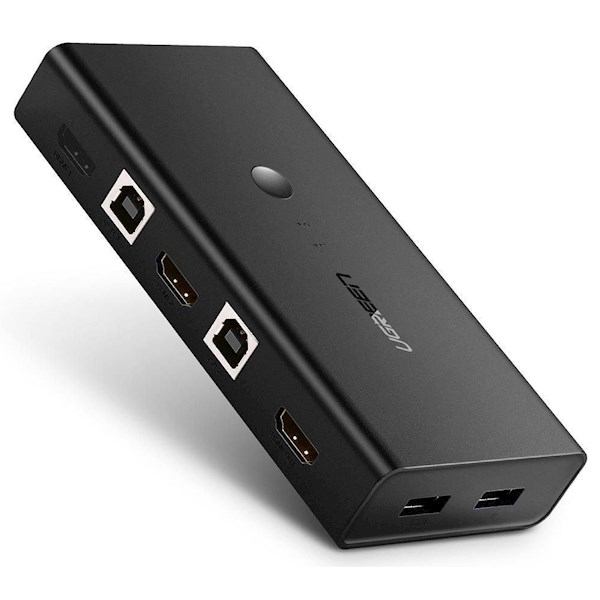 KVM სვიჩი Ugreen CM200 (50744) HDMI 2-in-1 4K*2K@30Hz KVM Switcher Black