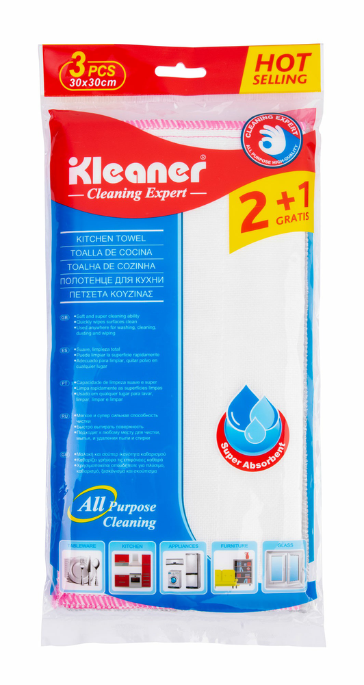 Kleaner Liao, საწმენდი ტილო, 30x30 სმ, 3 ც.